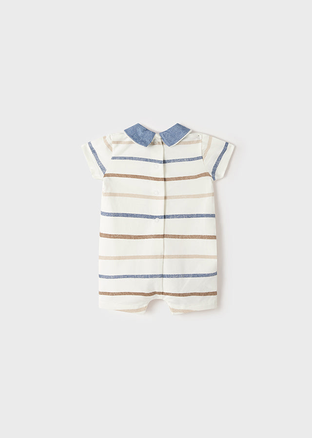 Mayoral salopeta  baieti vara 0-18 luni, Off-white Imagine secundară a produsului
