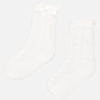 Mayoral sosete fete cu fundita pentru 0-12 luni, Off-white 01