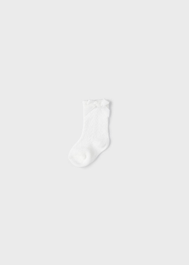 Mayoral sosete fetite cu fundita 0-18 luni, Off-white 9481-066 01