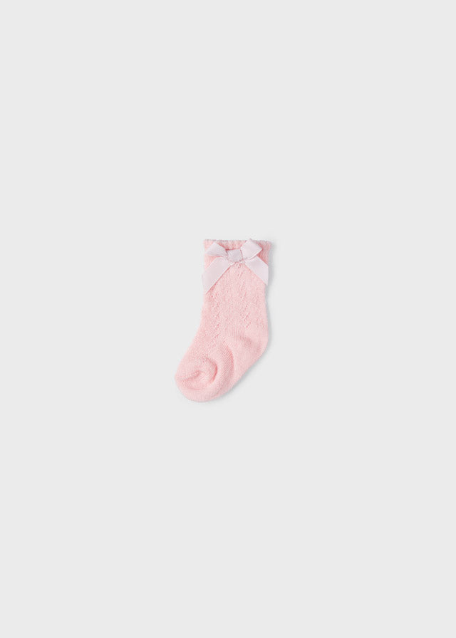 Mayoral sosete fetite cu fundita 0-18 luni, Pale blush 9481-068 01