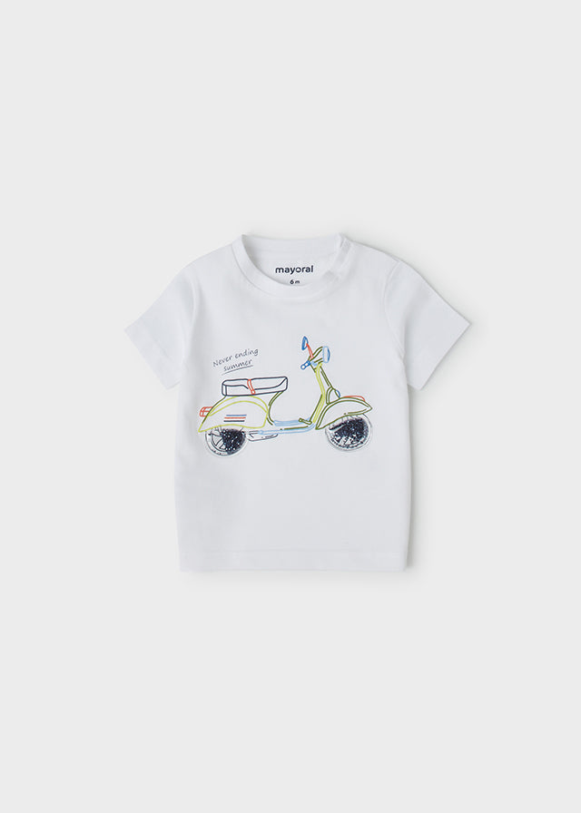 Mayoral tricou baiat maneca scurta 6-12 luni, Alb 1004-036 01 Imagine principală a produsului