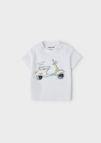 Mayoral tricou baiat maneca scurta 6-12 luni, Alb 1004-036 01