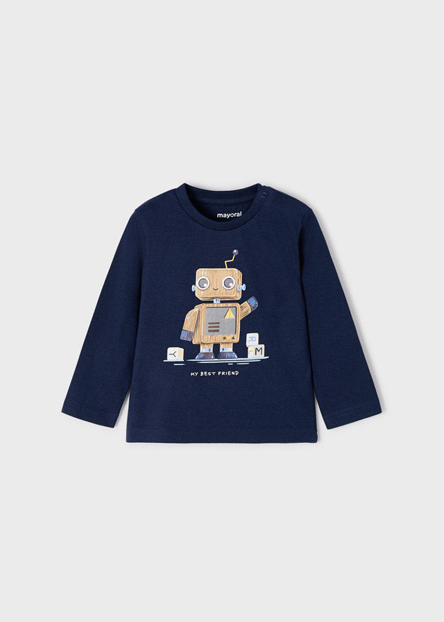 Mayoral tricou baieti maneca lunga 12-36 luni, Robot Night