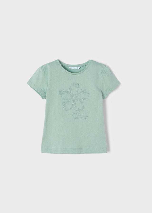 Mayoral tricou fete maneca scurta brodat 4-9 ani, Jad 01