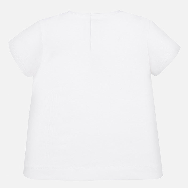 Mayoral tricou fete pentru 6-36 luni, Alb cu sclipici Imagine secundară a produsului