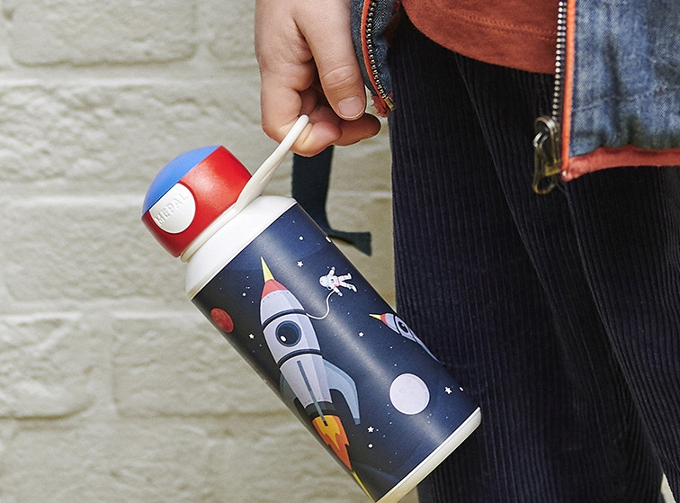 Mepal sticla de baut din plastic cu sistem Pop-Up 3 ani+ Space