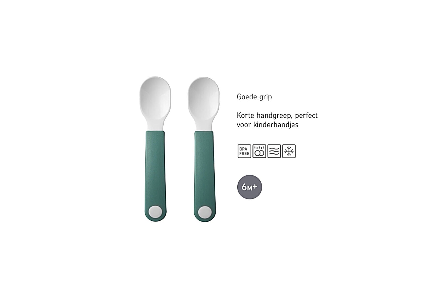 Mepal set lingurita cu maner scurt 6m+ 2 buc Deep Turquise