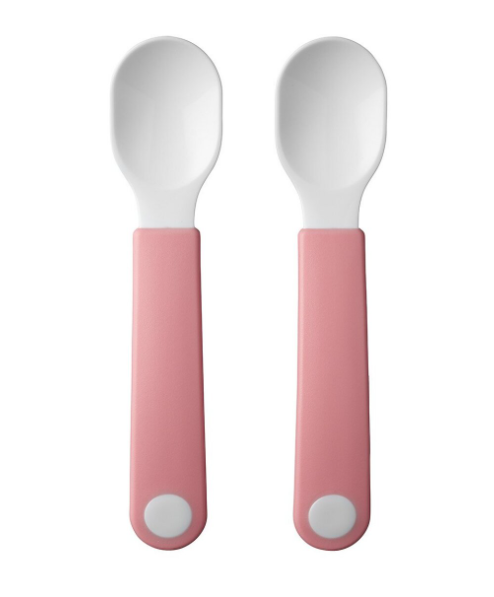 Mepal set lingurita cu maner scurt 6m+ 2 buc Deep Pink