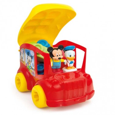Clementoni set cuburi moi Mickey Bus scoala 02
