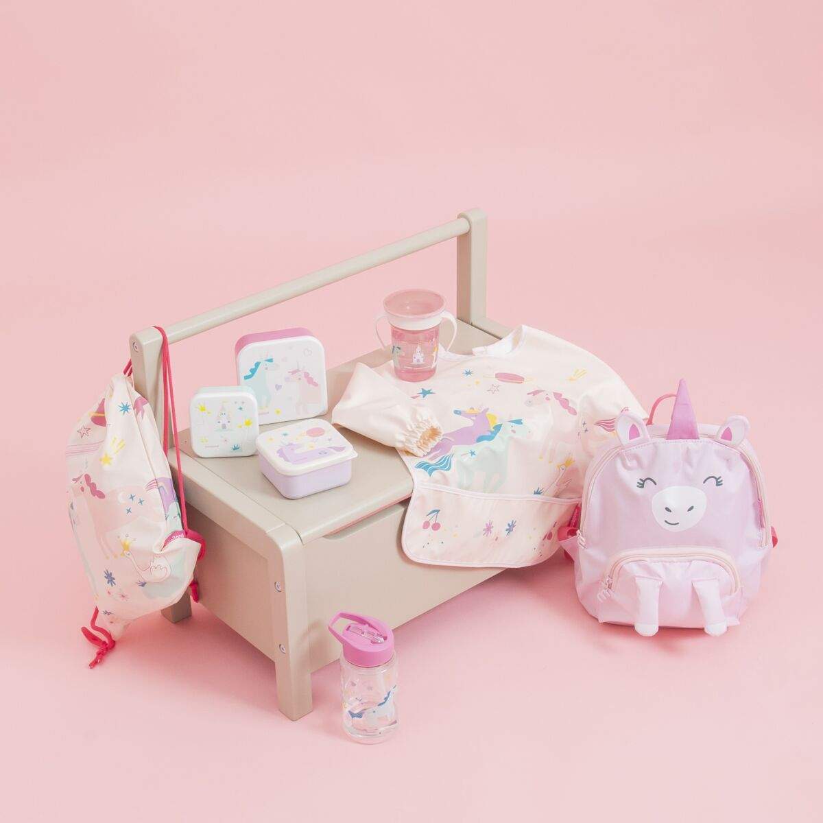 Miniland sticla de tranzitie din tritan cu pai 450 ml 6m+ Kiddie Fantasy