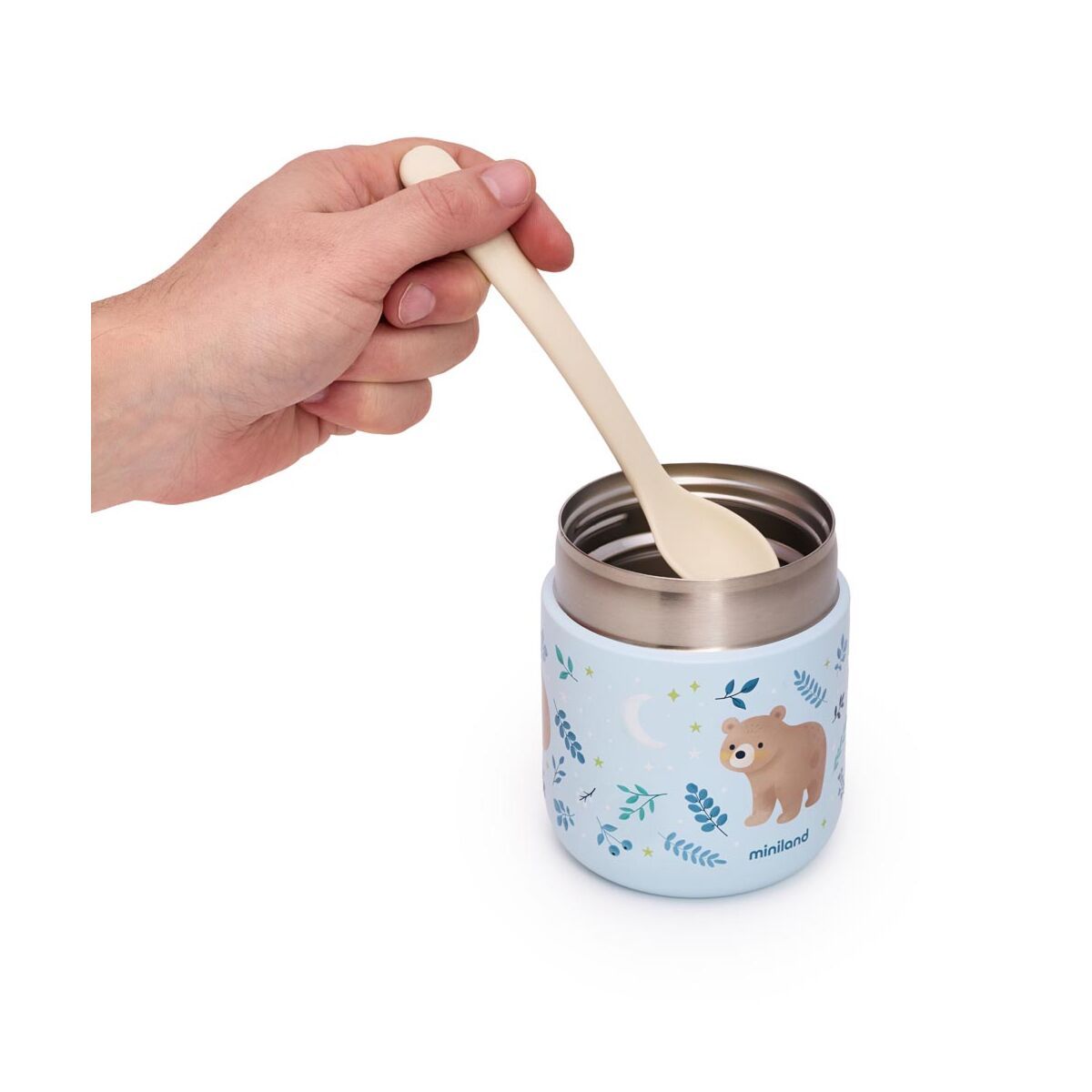 Miniland termos pentru alimente 280 ml Food Thermy Mini 0m+ Bleu cu ursulet