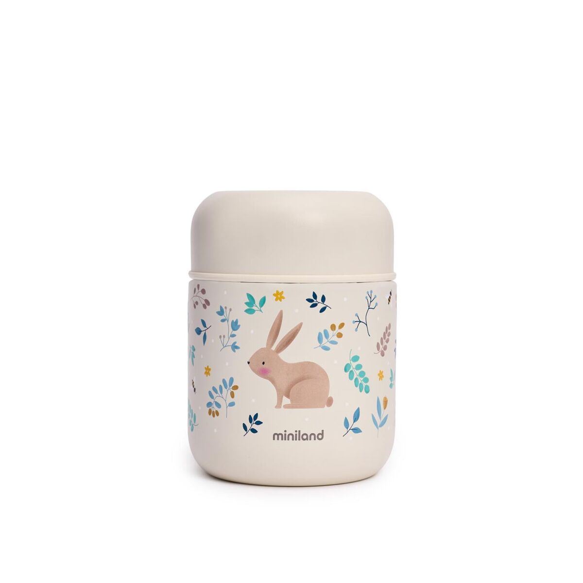 Miniland termos pentru alimente 280 ml Food Thermy Mini 0m+ Bej cu iepurasi Imagine principală a produsului