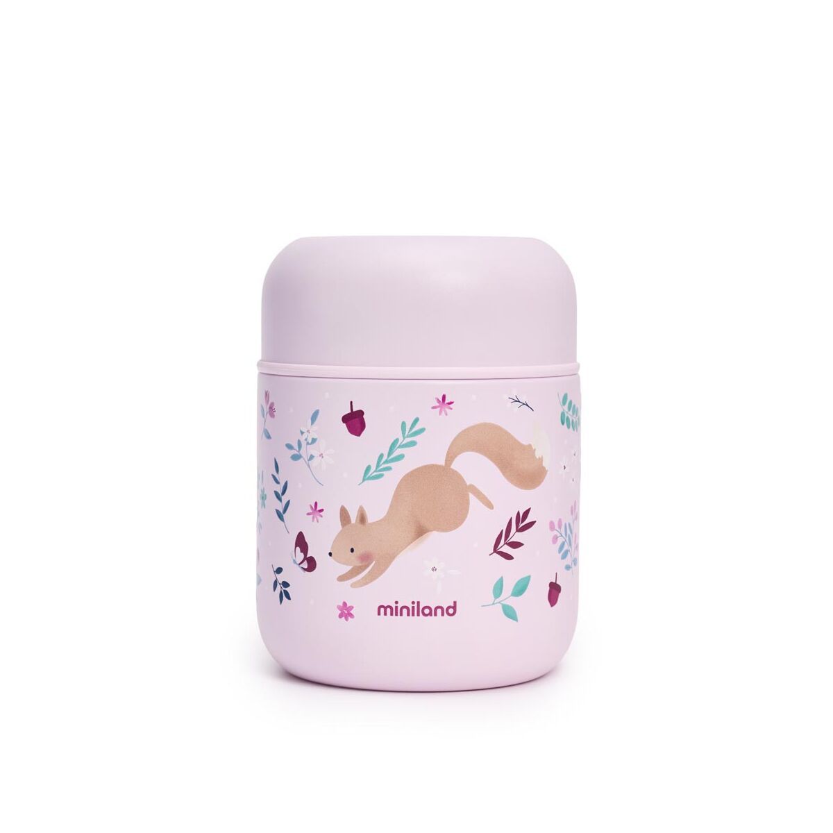 Miniland termos pentru alimente 280 ml Food Thermy Mini 0m+ Roz cu veverita