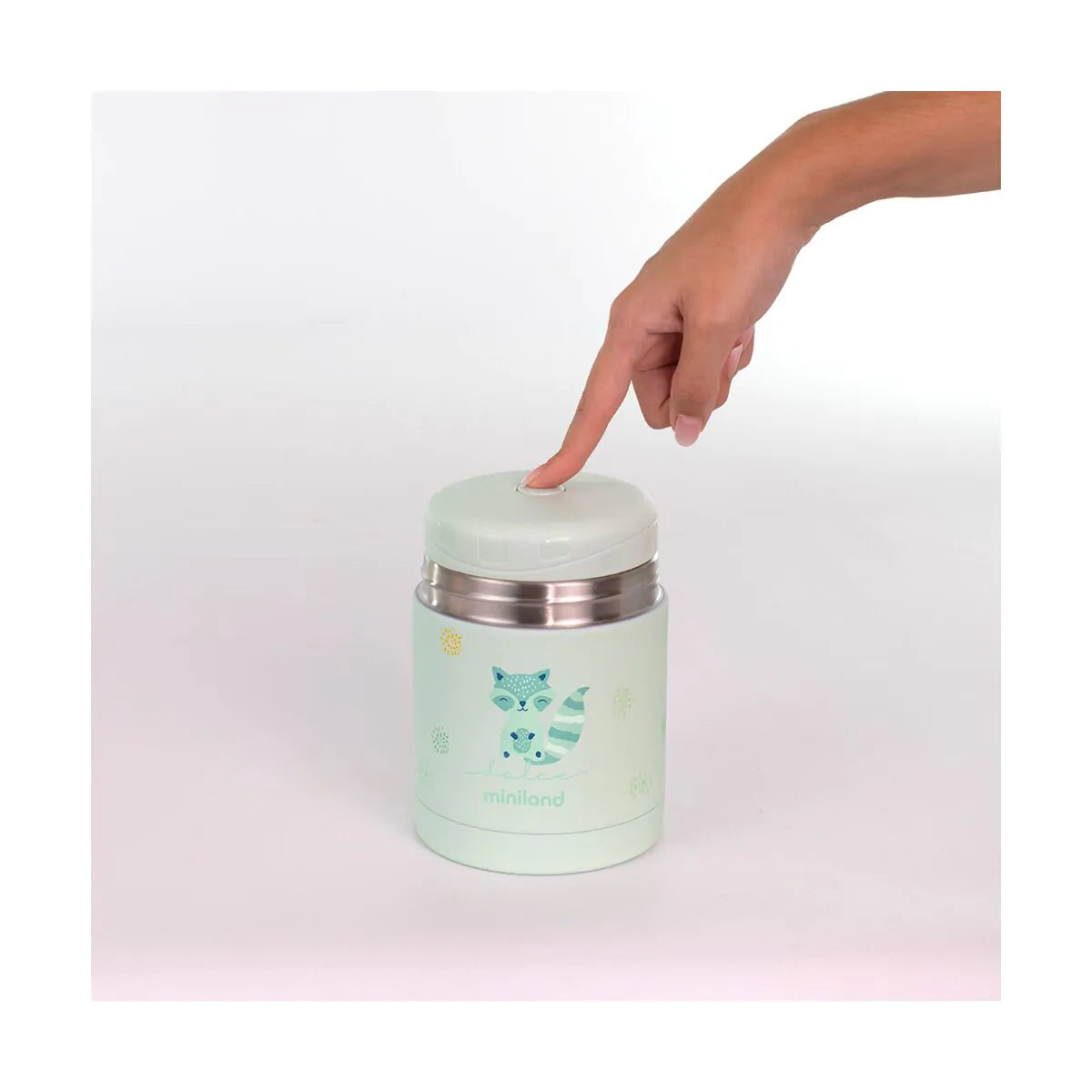 Miniland termos pentru alimente 600 ml Food Thermy 0m+ Mint cu vulpe