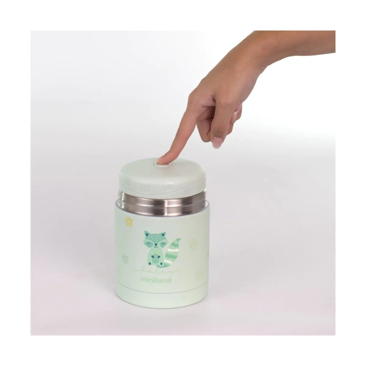Miniland termos pentru alimente 600 ml Food Thermy 0m+ Mint cu vulpe