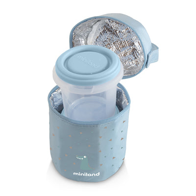 Miniland recipient plastic pentru alimente cu geanta izoterma 02