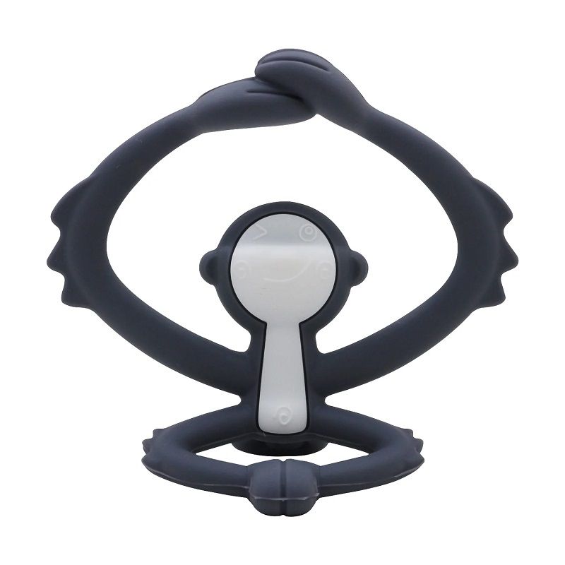 Mombella inel gingival din silicon 3m+, Maimutica Grey Imagine principală a produsului