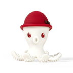 Mombella inel gingival din silicon 3m+, Octopus Red
