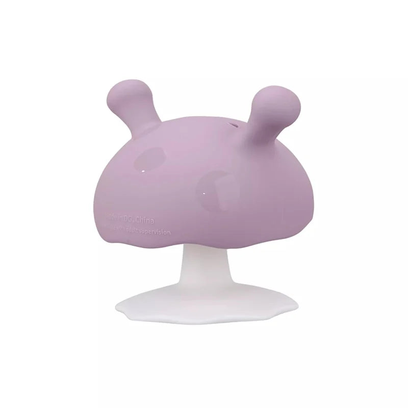 Mombella inel gingival din silicon 3m+, Ciupercuta Lavender Fog