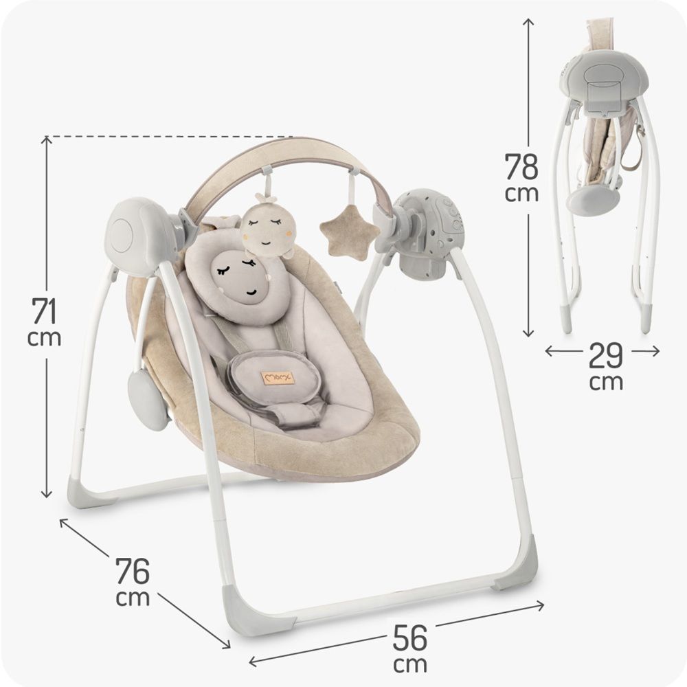 Momi balansoar electric Liss 0-9 kg, Beige