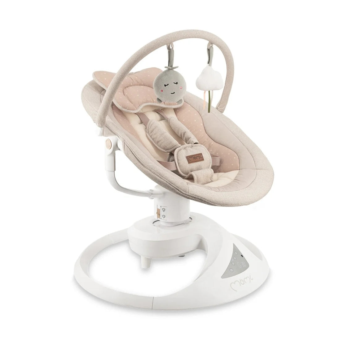 Momi balansoar electric PEARL cu sezut rotativ 360 grade 0-9 kg Beige