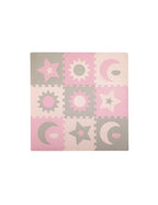 Momi covor de joaca puzzle 3D 120x120 cm Nebe 0m+ Pink