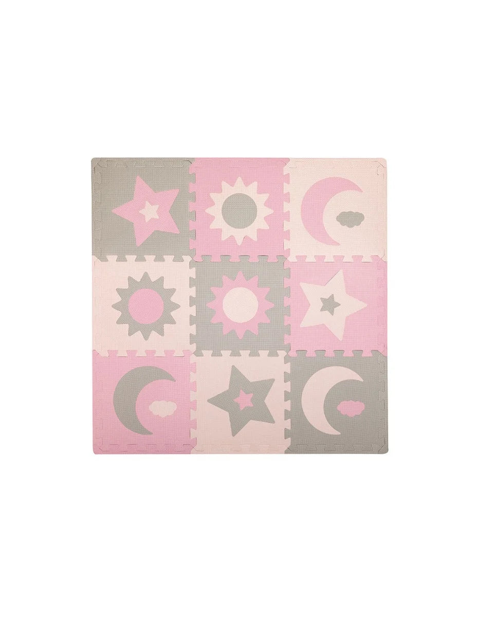 Momi covor de joaca puzzle 3D 120x120 cm Nebe 0m+ Pink