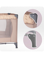 Momi patut pliabil 60x120 cm Belove 0m+ Beige