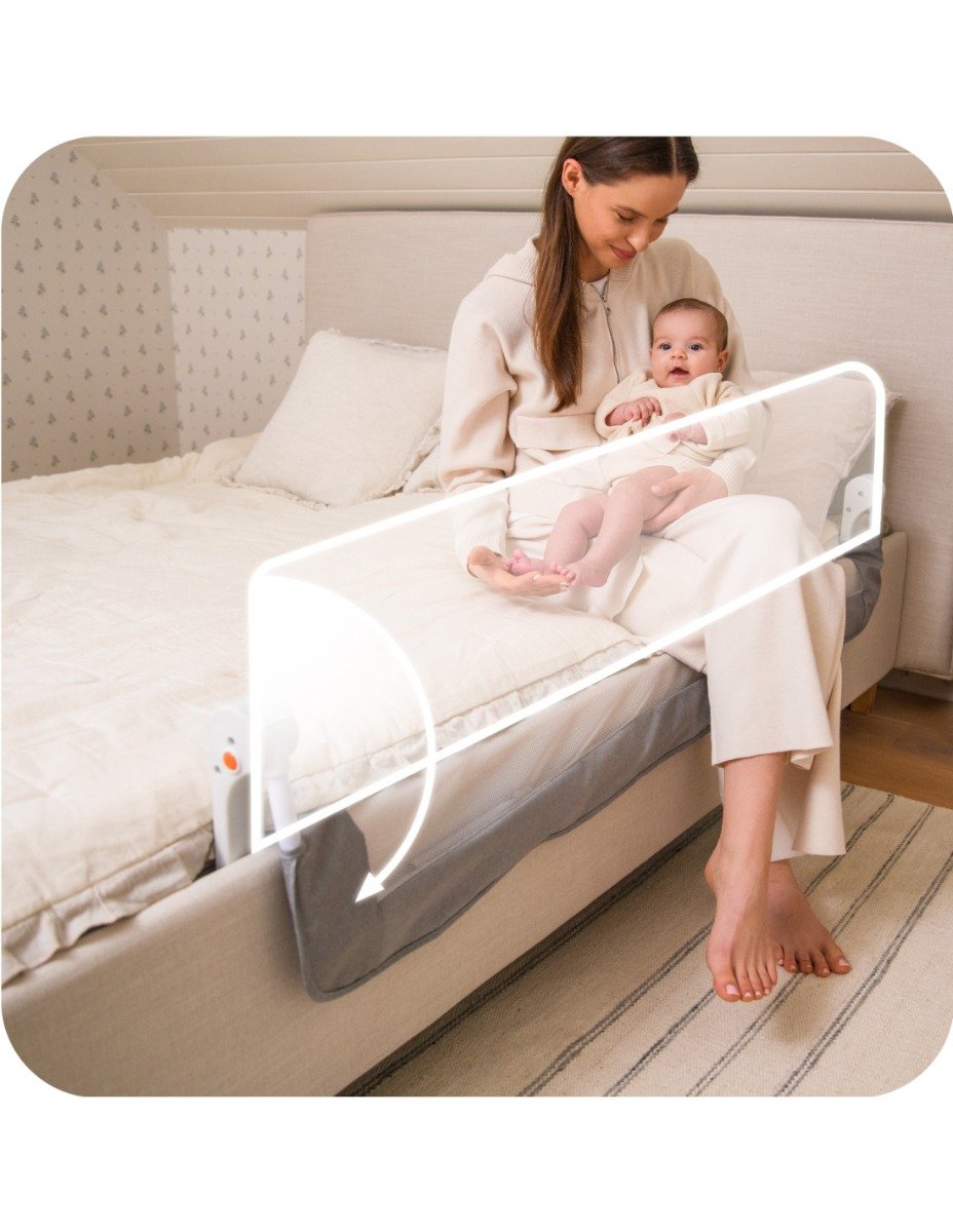 Momi protectie pat rabatabila LEXI Plus 18m+ Grey