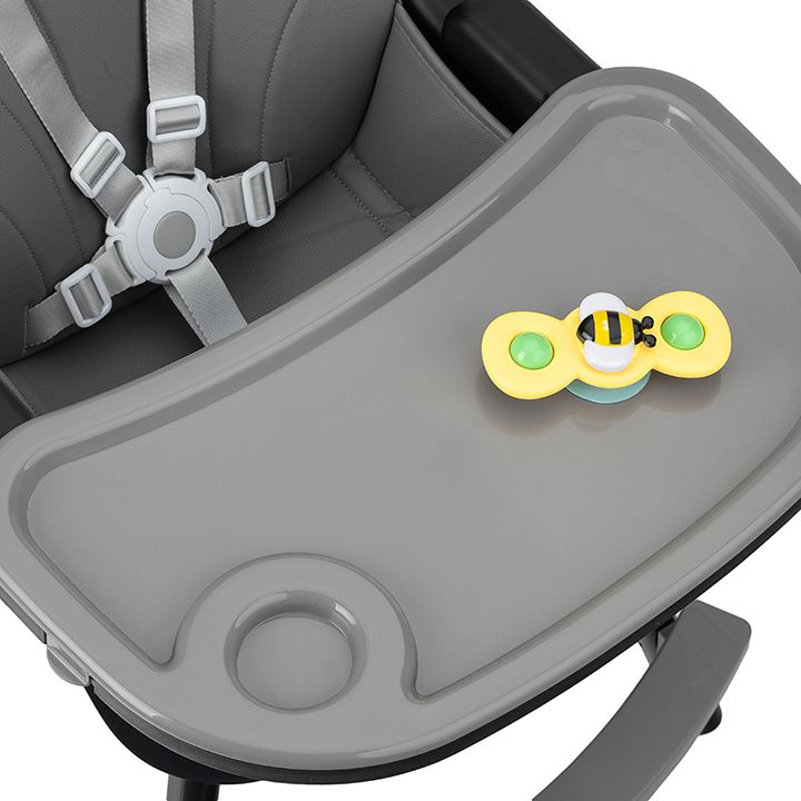 Momi scaun de masa Flovi piele ecologica 6m+ Black