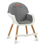 Momi scaun de masa Flovi piele ecologica 6m+ Dark Grey