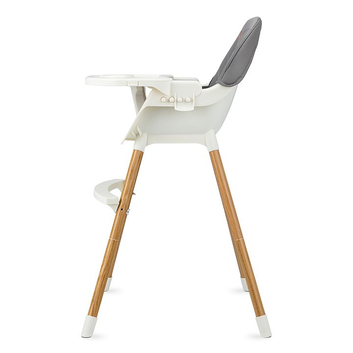Momi scaun de masa Flovi piele ecologica 6m+ Dark Grey