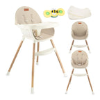 Momi scaun de masa REKI cu piele ecologica 6m+ Beige