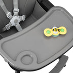 Momi scaun de masa REKI cu piele ecologica 6m+ Black