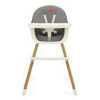 Momi scaun de masa REKI cu piele ecologica 6m+ Dark Grey