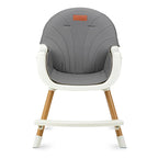 Momi scaun de masa REKI cu piele ecologica 6m+ Dark Grey