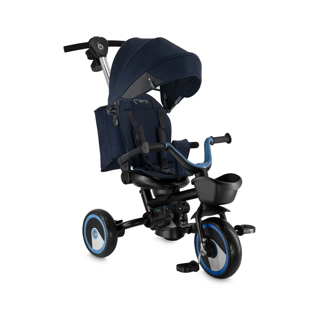 Momi tricicleta multifunctionala Ivi 3in1 cu scaun reversibil 9m+ Navy Blue Imagine principală a produsului
