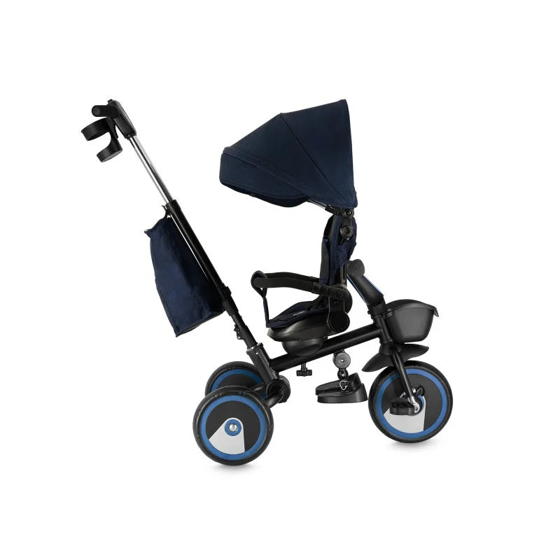 Momi tricicleta multifunctionala Ivi 3in1 cu scaun reversibil 9m+ Navy Blue
