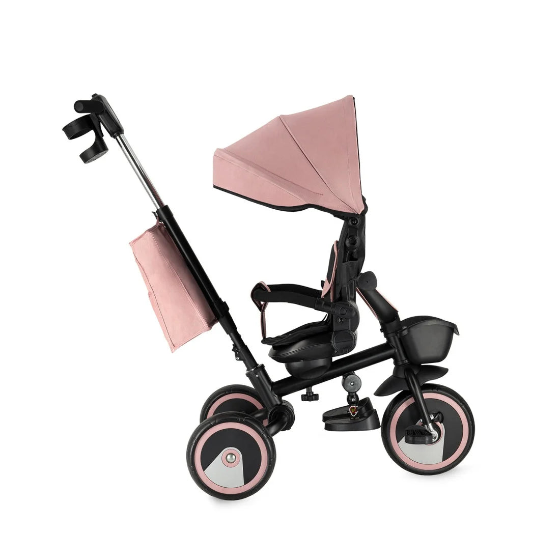 Momi tricicleta multifunctionala Ivi 3in1 cu scaun reversibil 9m+ Pink