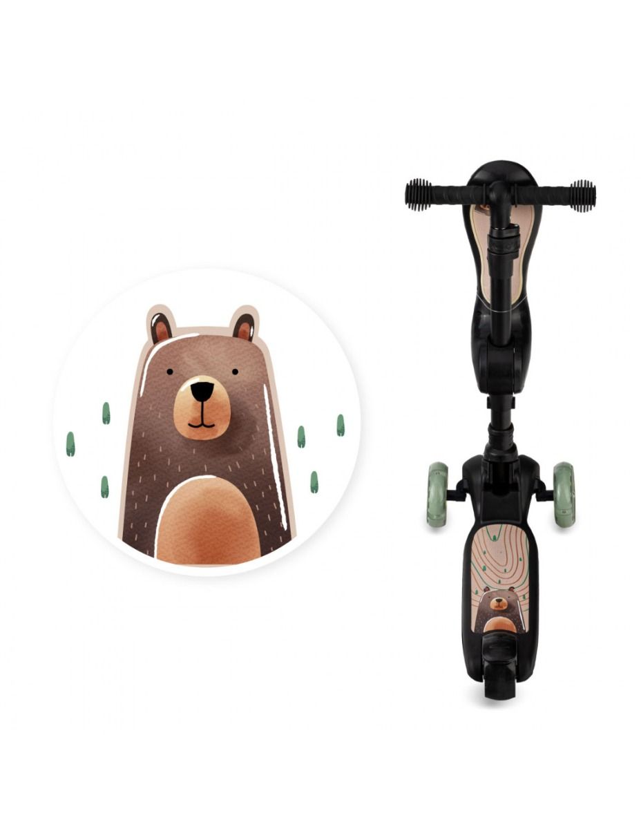 Momi trotineta transformabila 2in1 Kiuru 3 ani+ Black