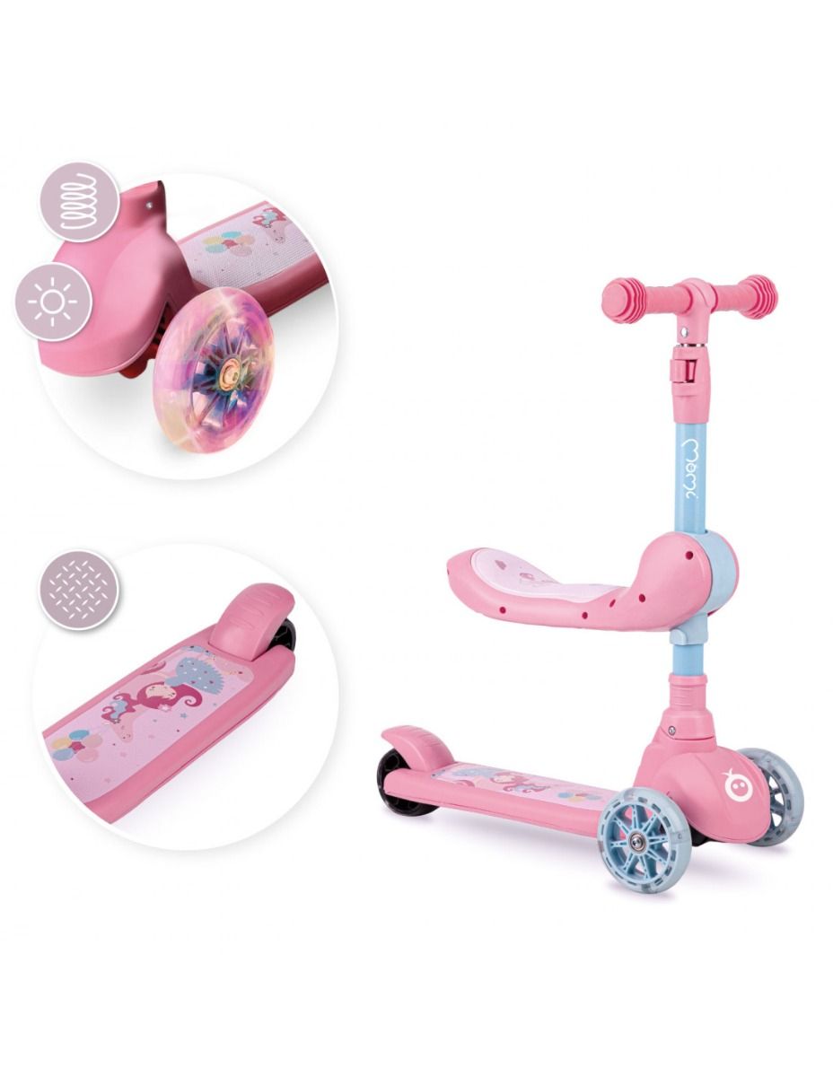 Momi trotineta transformabila 2in1 Kiuru 3 ani+ Pink