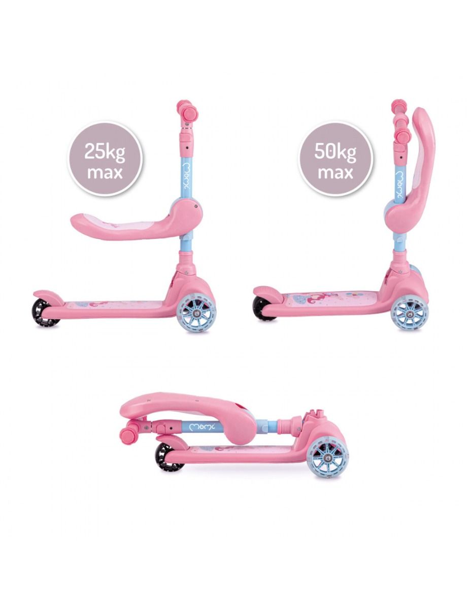 Momi trotineta transformabila 2in1 Kiuru 3 ani+ Pink