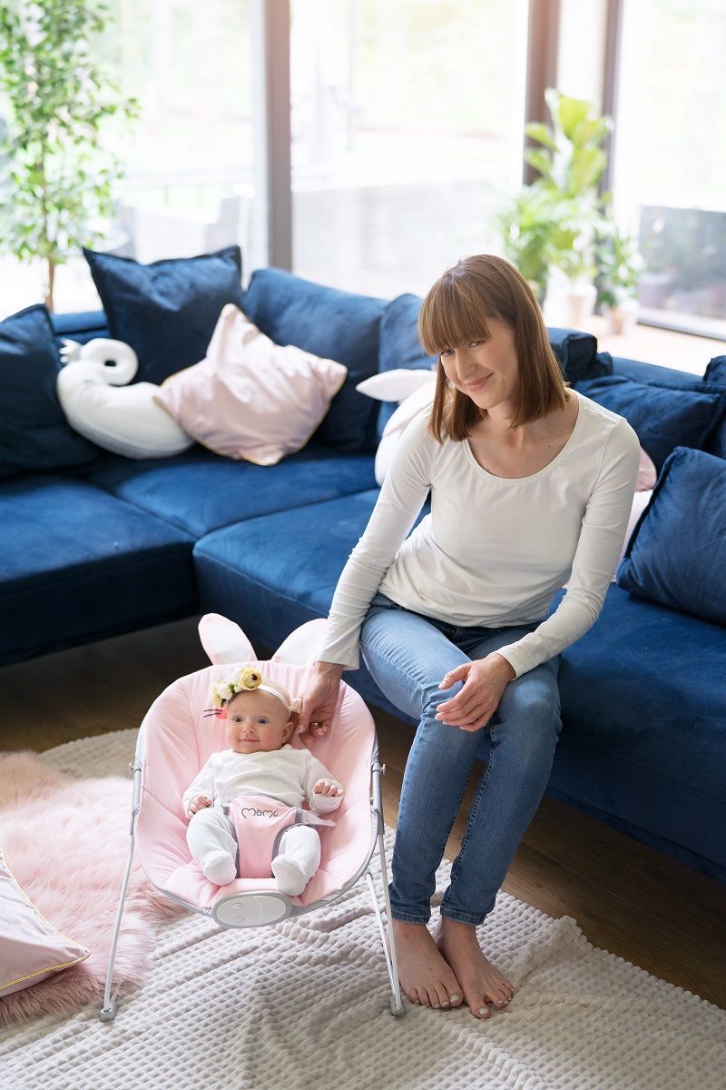 Momi leagan cu vibratii Glossy 0-6 luni