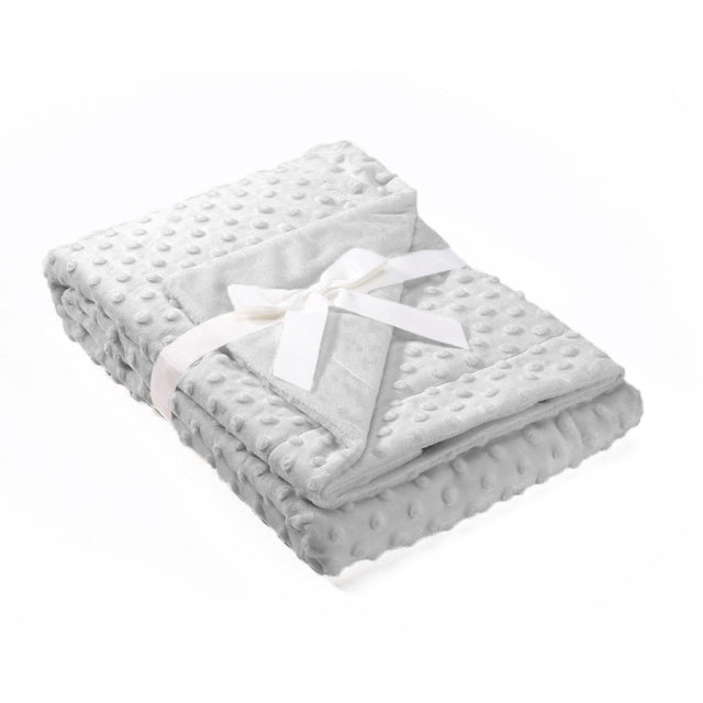 Mora patura cu doua fete Copitos 80x110 cm pentru 0m+, Grey Imagine principală a produsului