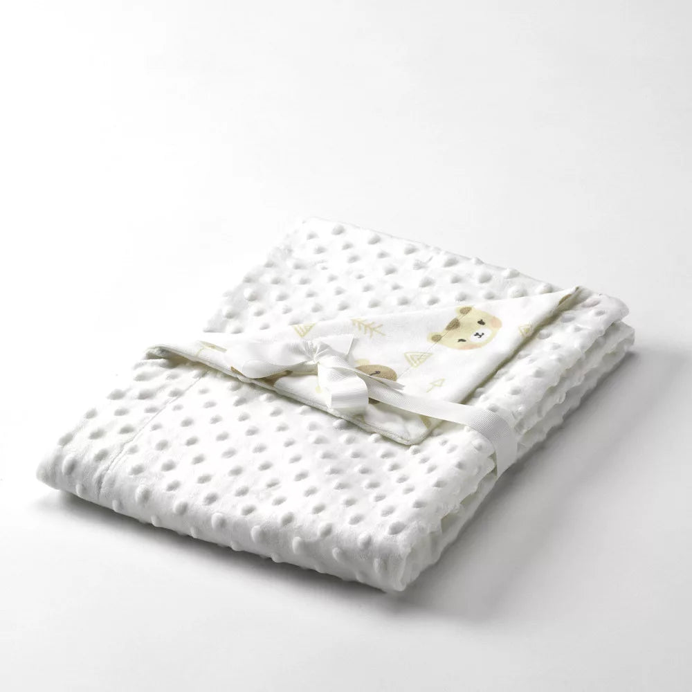 Mora patura cu doua fete Dubidu 80x110 cm pentru 0m+, Beige Imagine principală a produsului