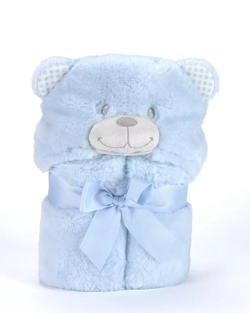 Mora patura Pompon Bear 75x95 cm 0m+ Blue Imagine principală a produsului