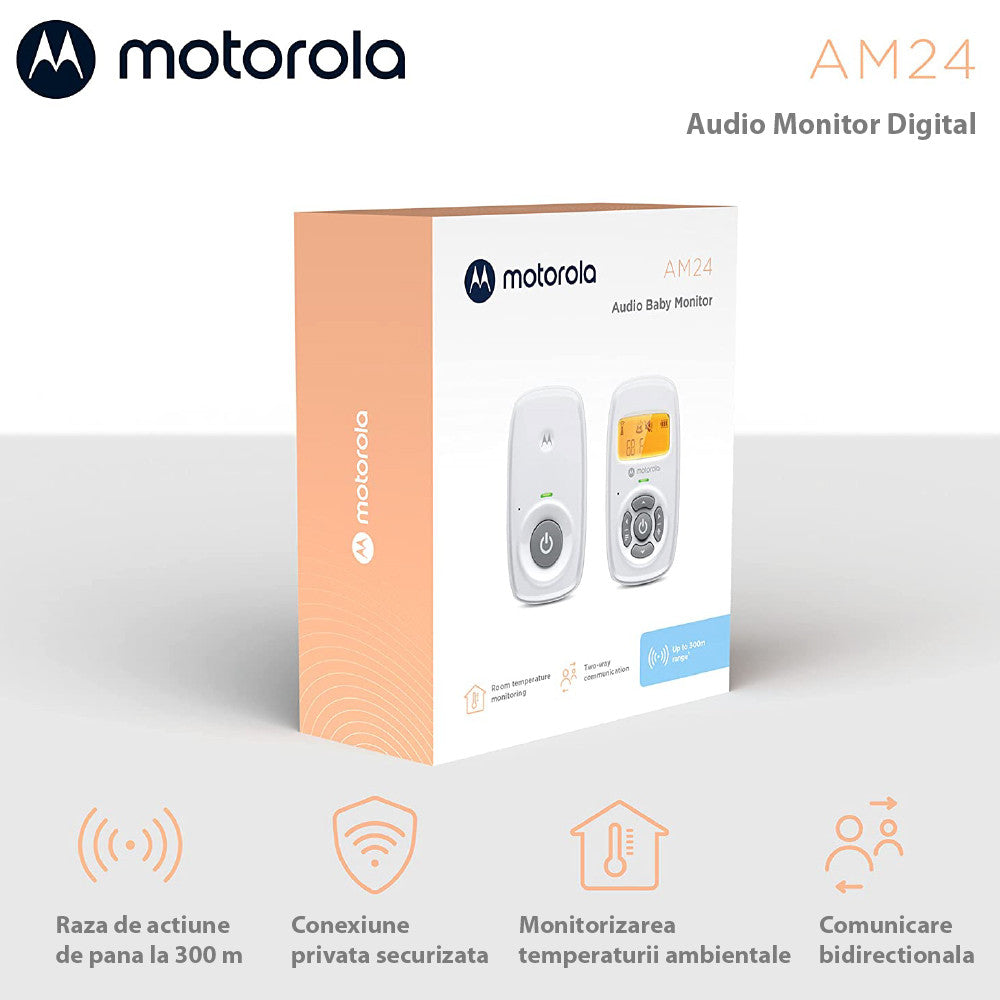 Motorola audio monitor digital AM24 pentru 0m+ 04