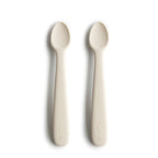 Mushie set 2 lingurite silicon 6m+, Ivory