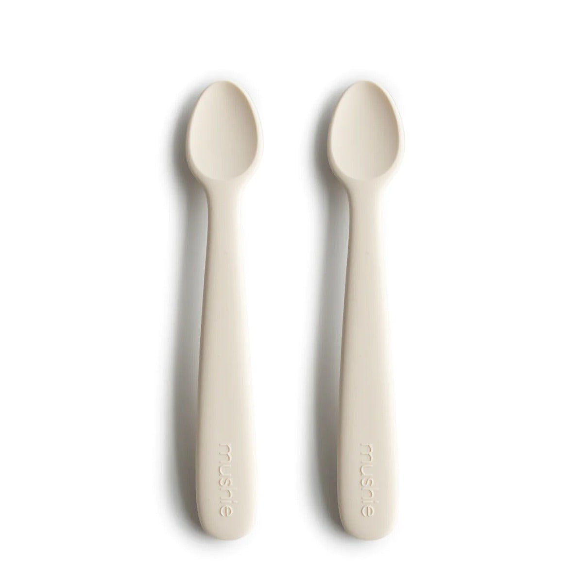 Mushie set 2 lingurite silicon 6m+, Ivory