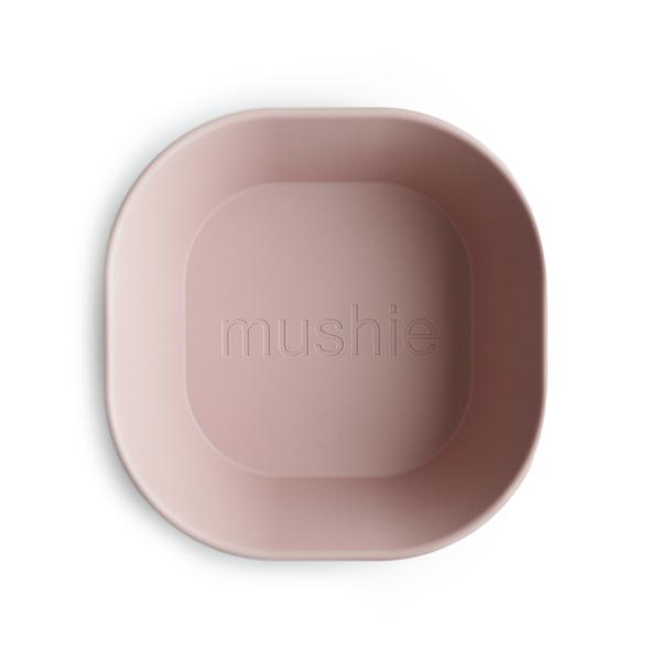 Mushie bol plastic patrata 12m+, Blush  Imagine principală a produsului